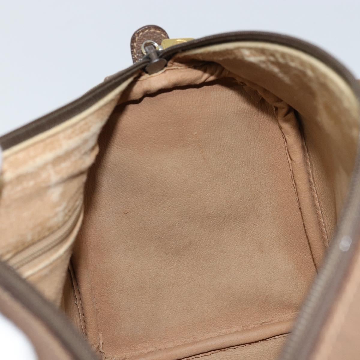 GUCCI GG Supreme Web Sherry Line Boston Bag PVC Beige Gold 40 02 007 Auth ARZ201