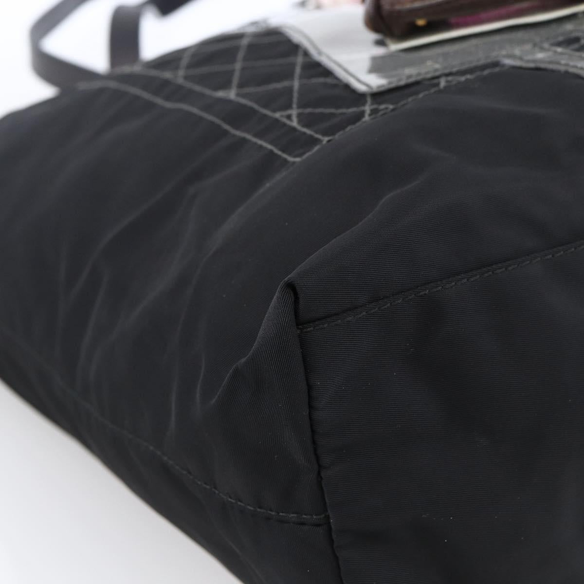 PRADA Robot Tote Bag Nylon Black Auth ARZ203A