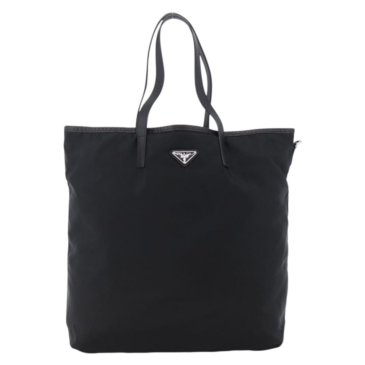 PRADA Robot Tote Bag Nylon Black Auth ARZ203A