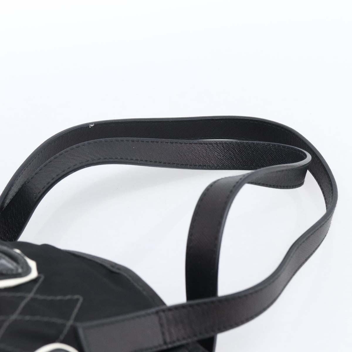 PRADA Robot Tote Bag Nylon Black Auth ARZ203A