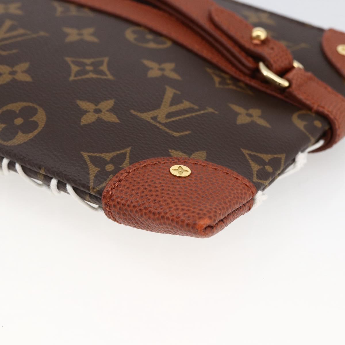 LOUIS VUITTON Monogram Net NBA Collaboration Flat Pouch M80543 LV Auth ARZ204SAM