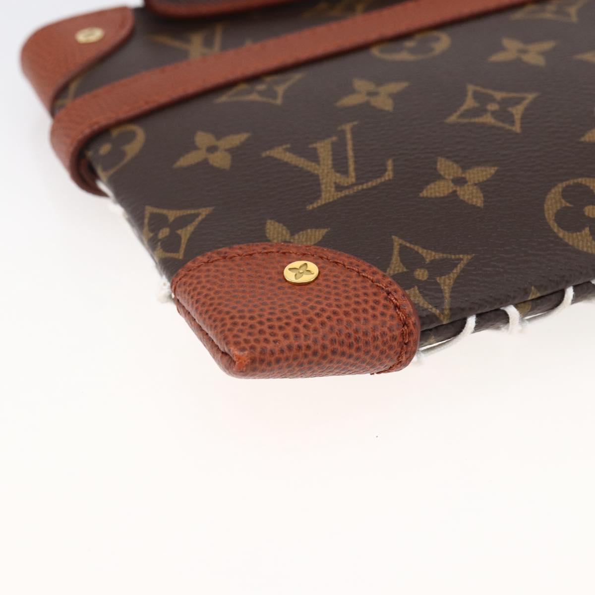 LOUIS VUITTON Monogram Net NBA Collaboration Flat Pouch M80543 LV Auth ARZ204SAM