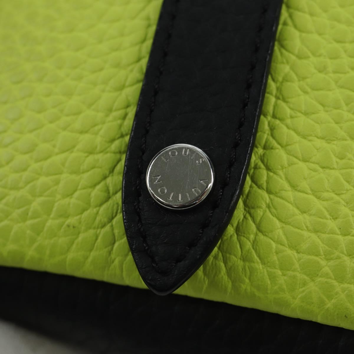 LOUIS VUITTON Square Pouch Color Blocks Charm Leather Gray M00739 Auth ARZ207M