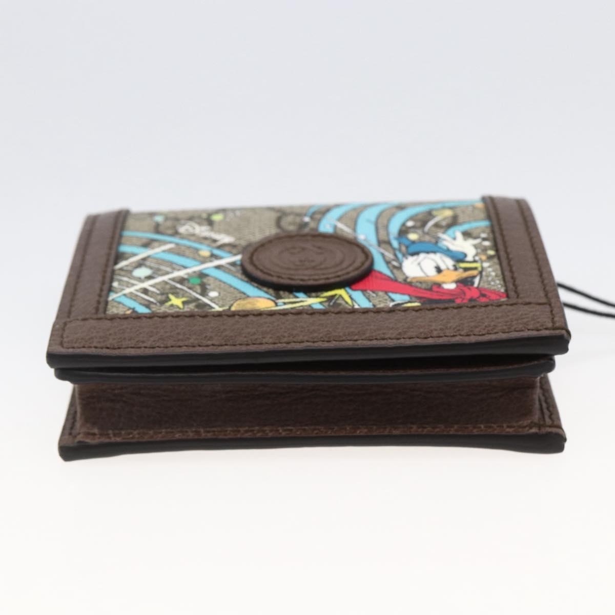 GUCCI GG Supreme Compact Wallet PVC Beige 648121 Auth ARZ208M