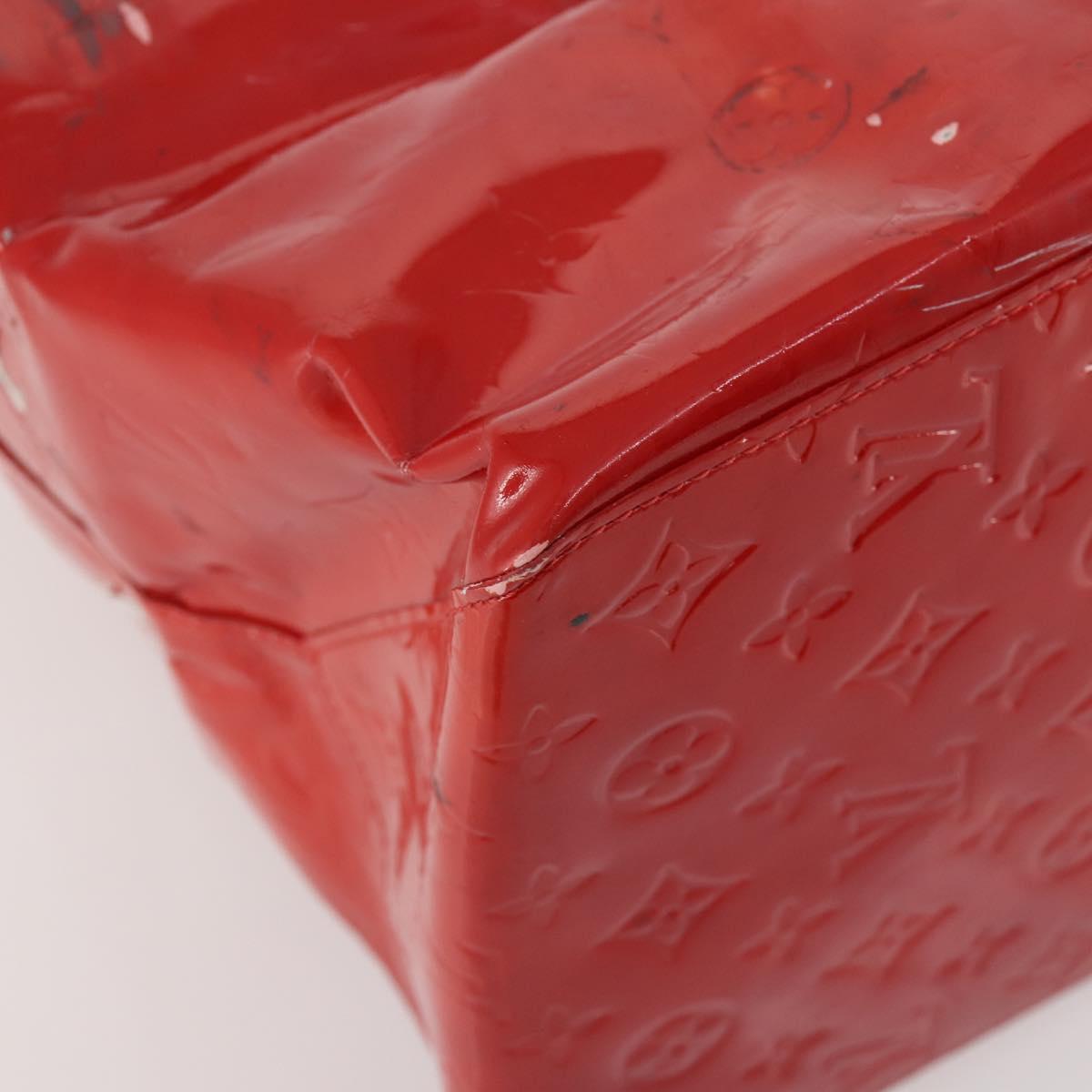 LOUIS VUITTON Monogram Vernis Reade GM Tote Bag Rouge M91084 LV Auth ARZ211