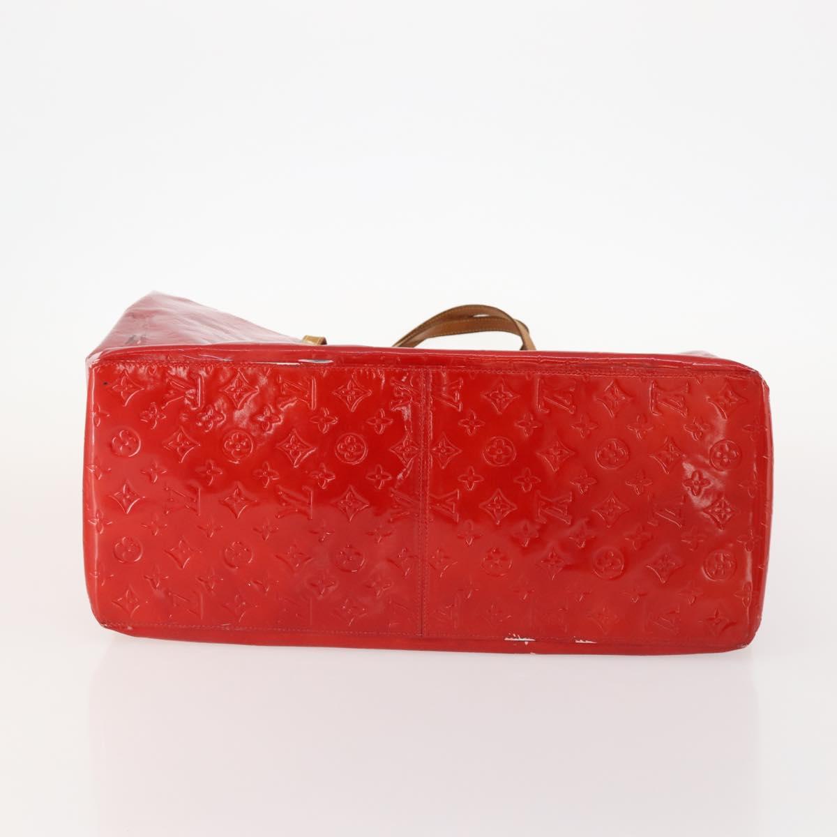 LOUIS VUITTON Monogram Vernis Reade GM Tote Bag Rouge M91084 LV Auth ARZ211