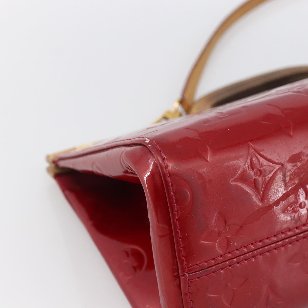 LOUIS VUITTON Vernis Roxbury Drive Bag 2way Pomme D'amour M91987 LV Auth ARZ213