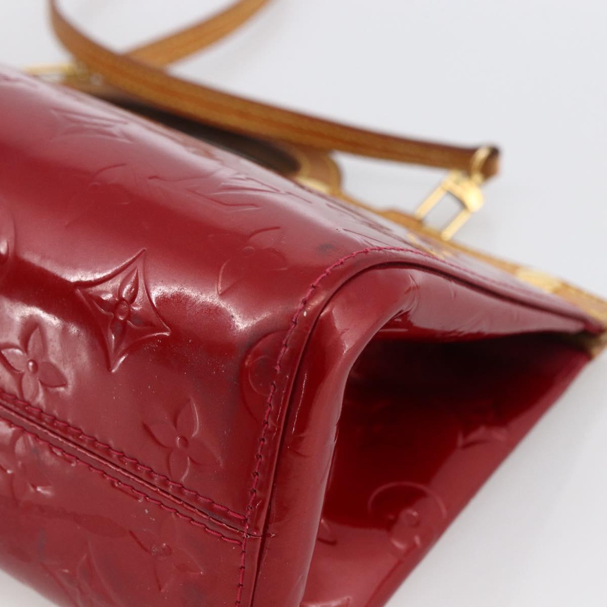 LOUIS VUITTON Vernis Roxbury Drive Bag 2way Pomme D'amour M91987 LV Auth ARZ213