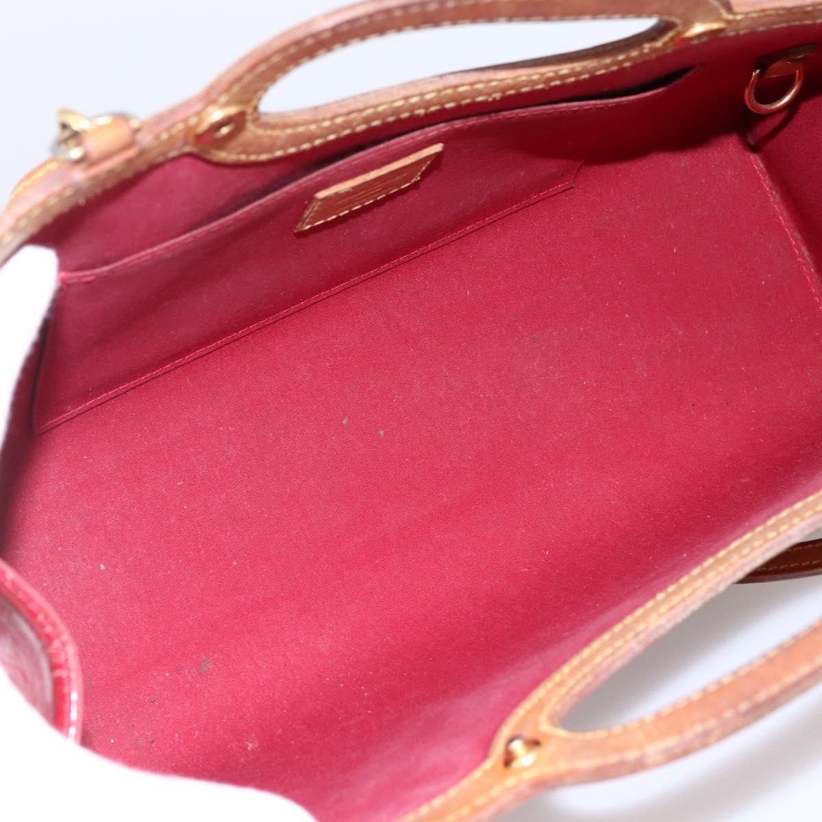 LOUIS VUITTON Vernis Roxbury Drive Bag 2way Pomme D'amour M91987 LV Auth ARZ213