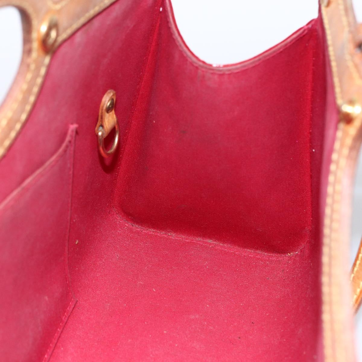 LOUIS VUITTON Vernis Roxbury Drive Bag 2way Pomme D'amour M91987 LV Auth ARZ213
