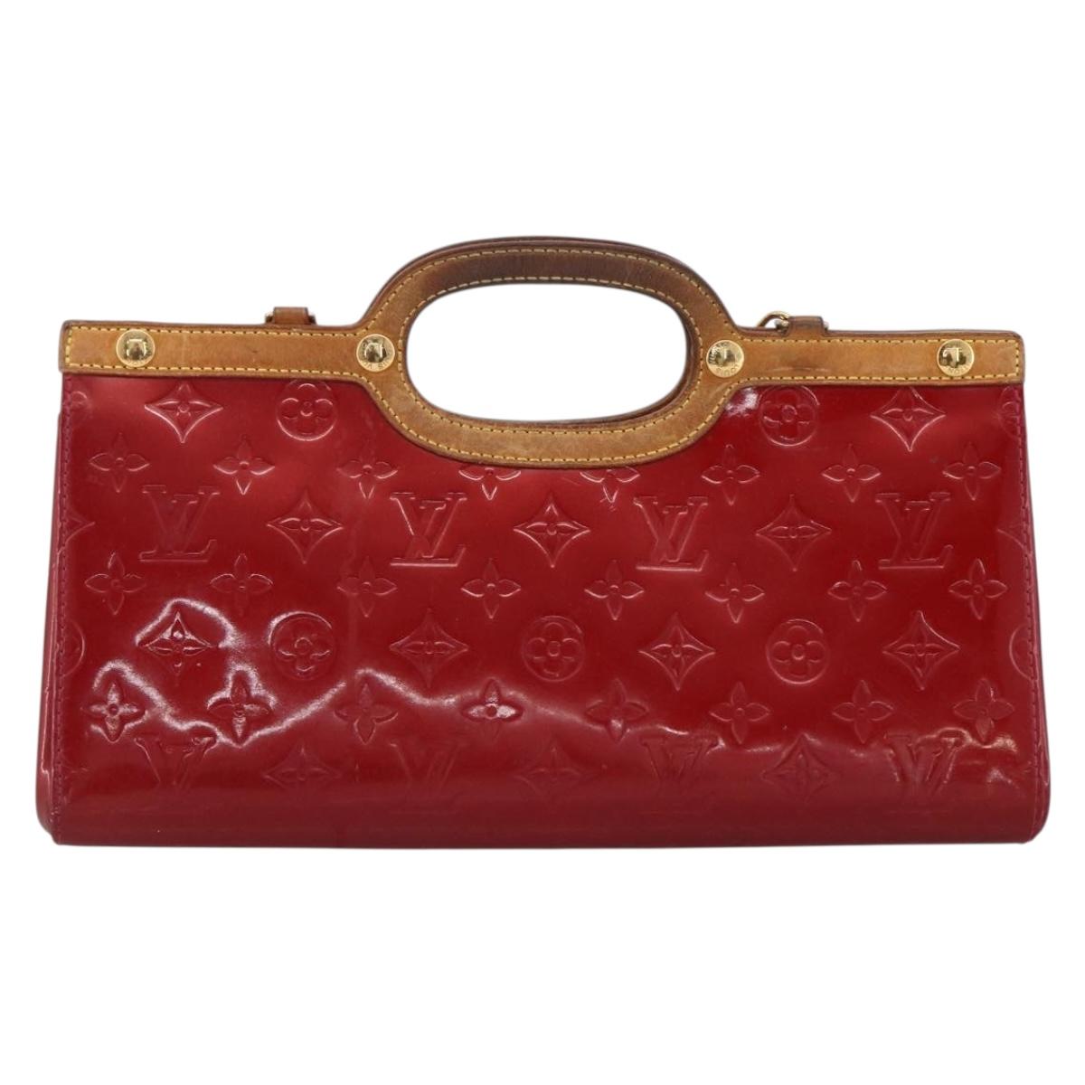 LOUIS VUITTON Vernis Roxbury Drive Bag 2way Pomme D'amour M91987 LV Auth ARZ213