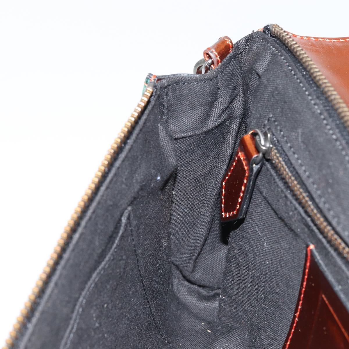 Vivienne Westwood Chain Shoulder Bag Leather Green Auth ARZ230A