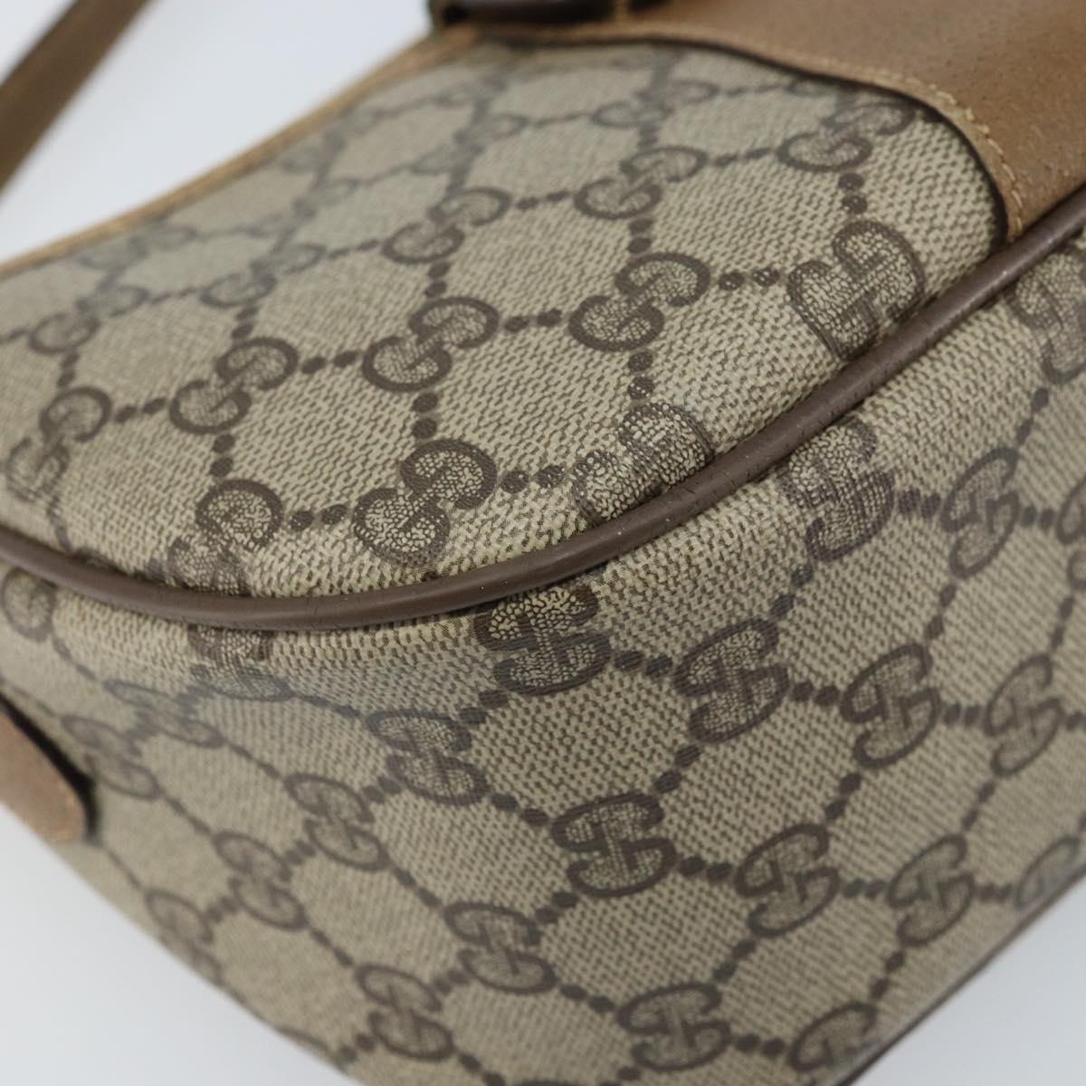 GUCCI GG Supreme Web Sherry Line Bag PVC Beige Gold 89 02 032 Auth ARZ240