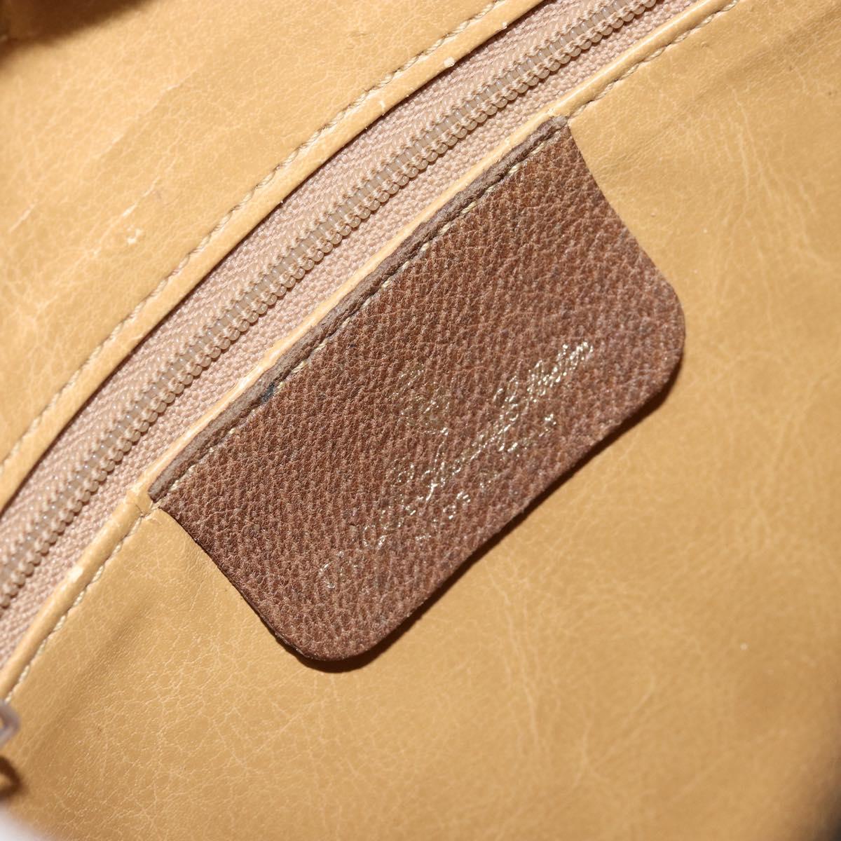 GUCCI GG Supreme Web Sherry Line Bag PVC Beige Gold 89 02 032 Auth ARZ240