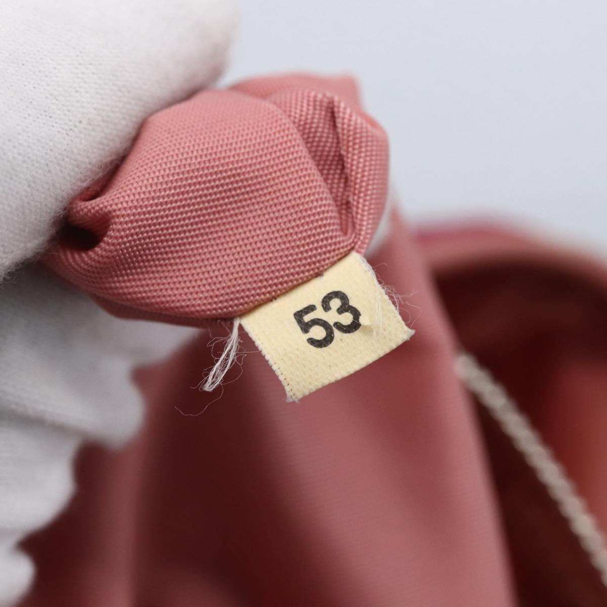 PRADA Tote Bag Nylon Pink Silver Auth ARZ253