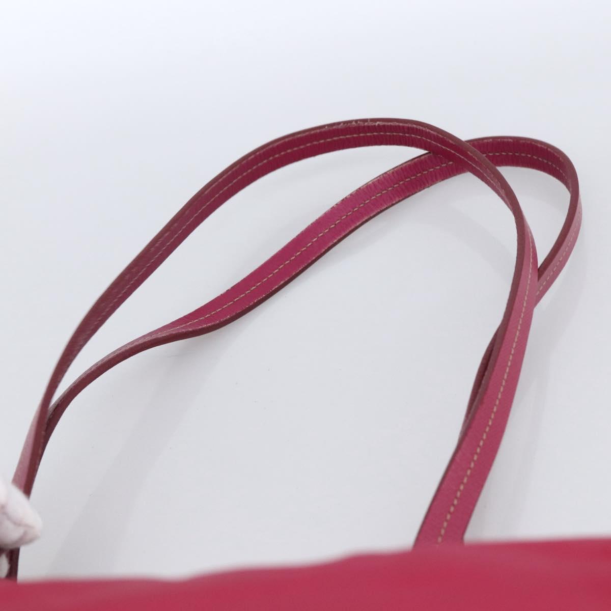 PRADA Tote Bag Nylon Pink Silver Auth ARZ253