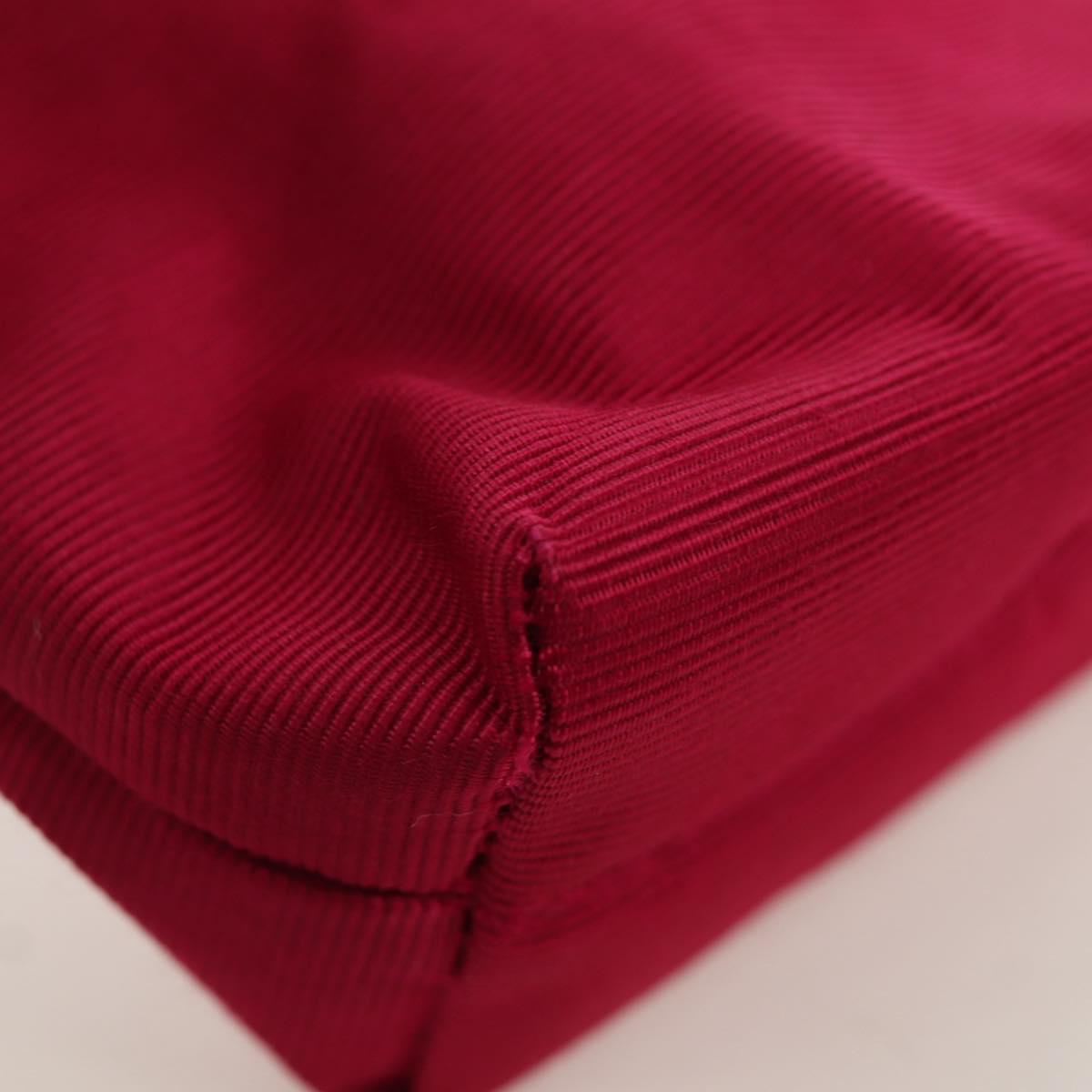 CELINE Circle Pouch Nylon Pink Gold Auth ARZ255A