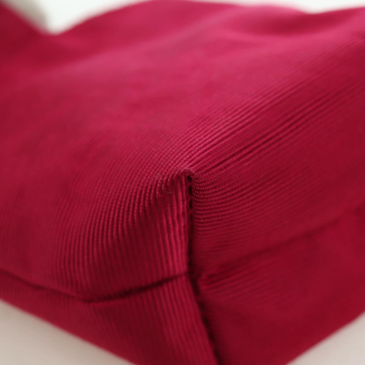 CELINE Circle Pouch Nylon Pink Gold Auth ARZ255A