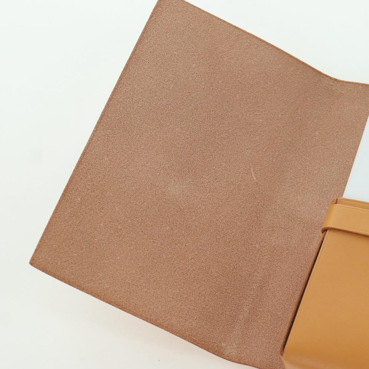 HERMES Visionaire 32 Leather Beige Silver Auth ARZ257M