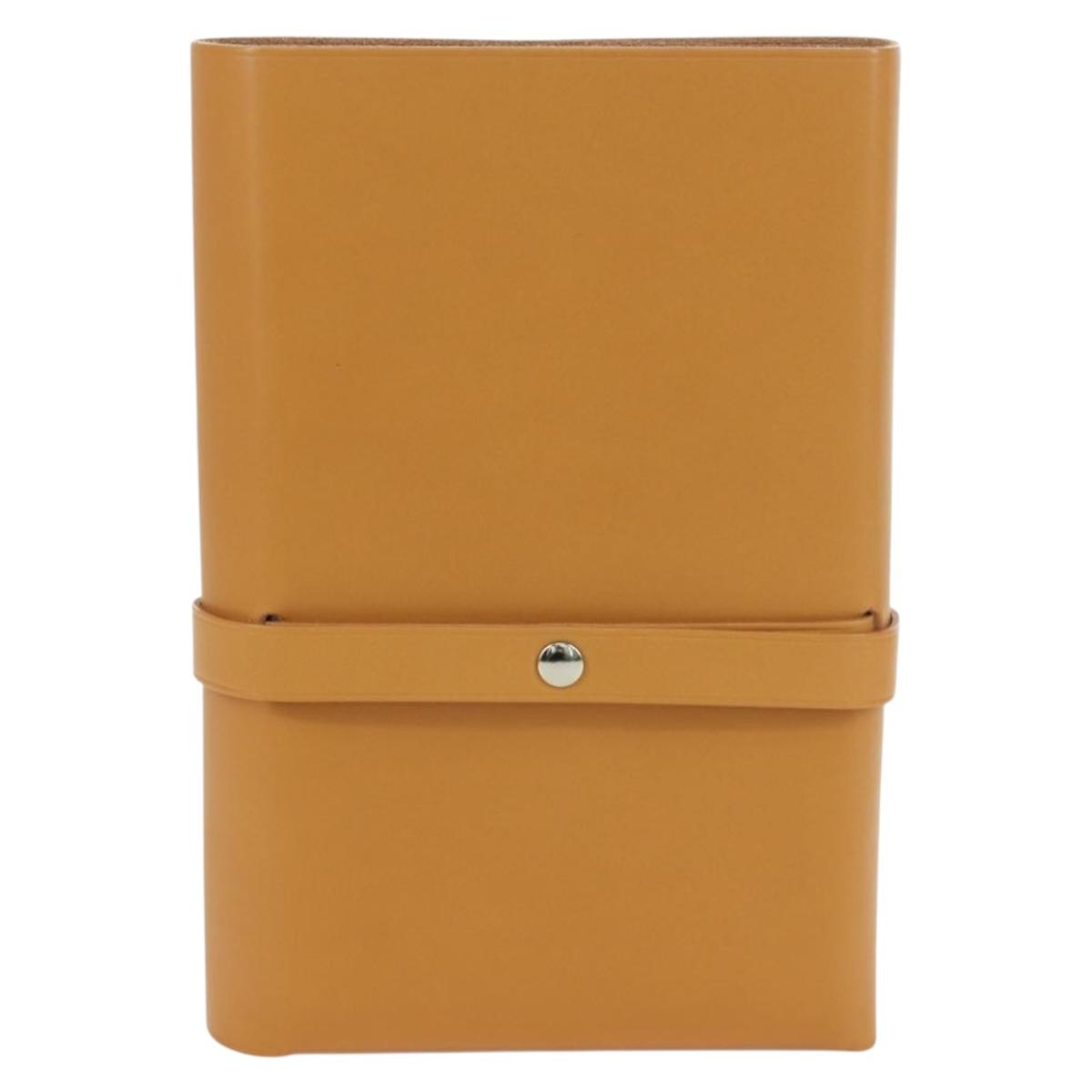 HERMES Visionaire 32 Leather Beige Silver Auth ARZ257M