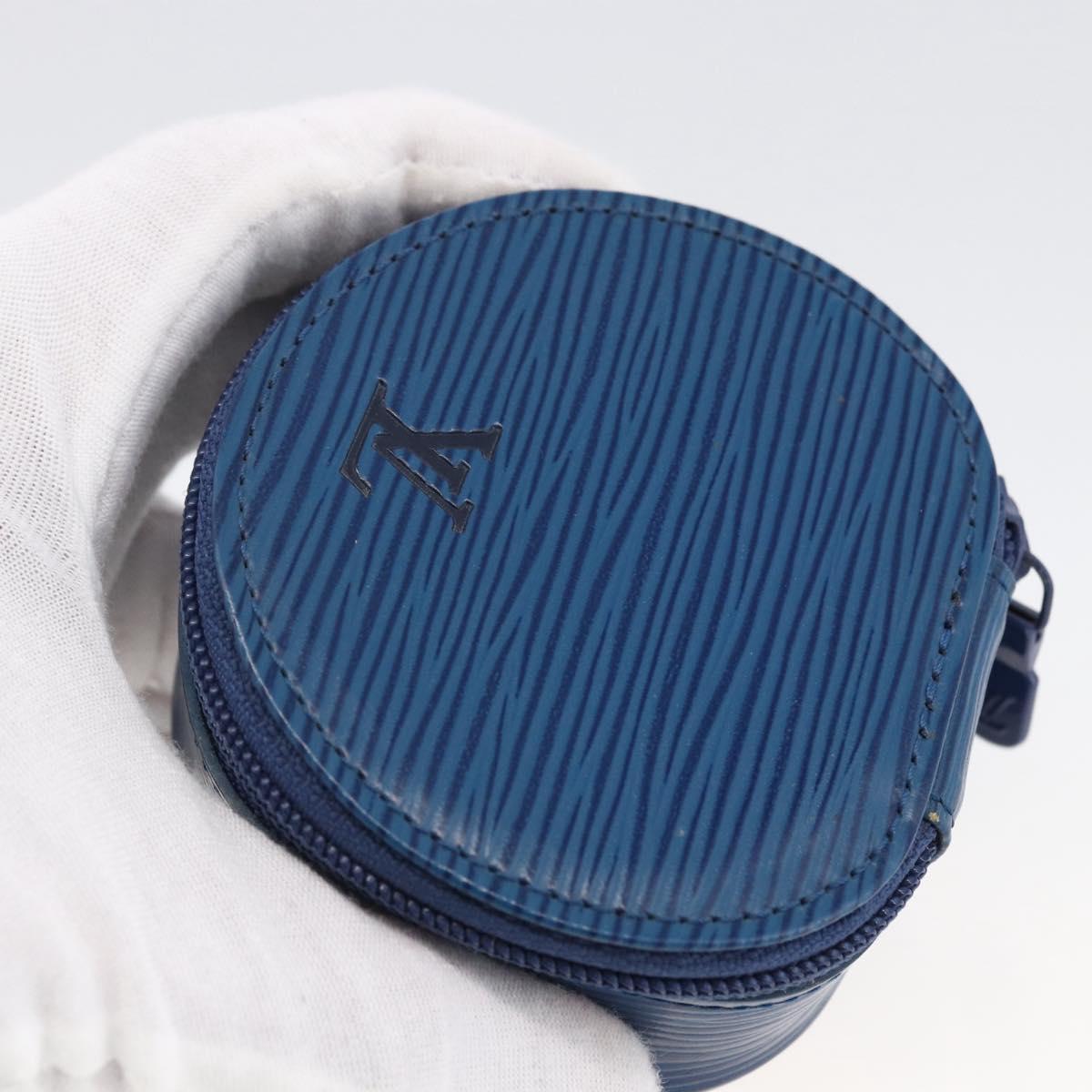 LOUIS VUITTON Epi Ecrin Bijou 8 Jewelry Box Blue M48215 LV Auth ARZ259