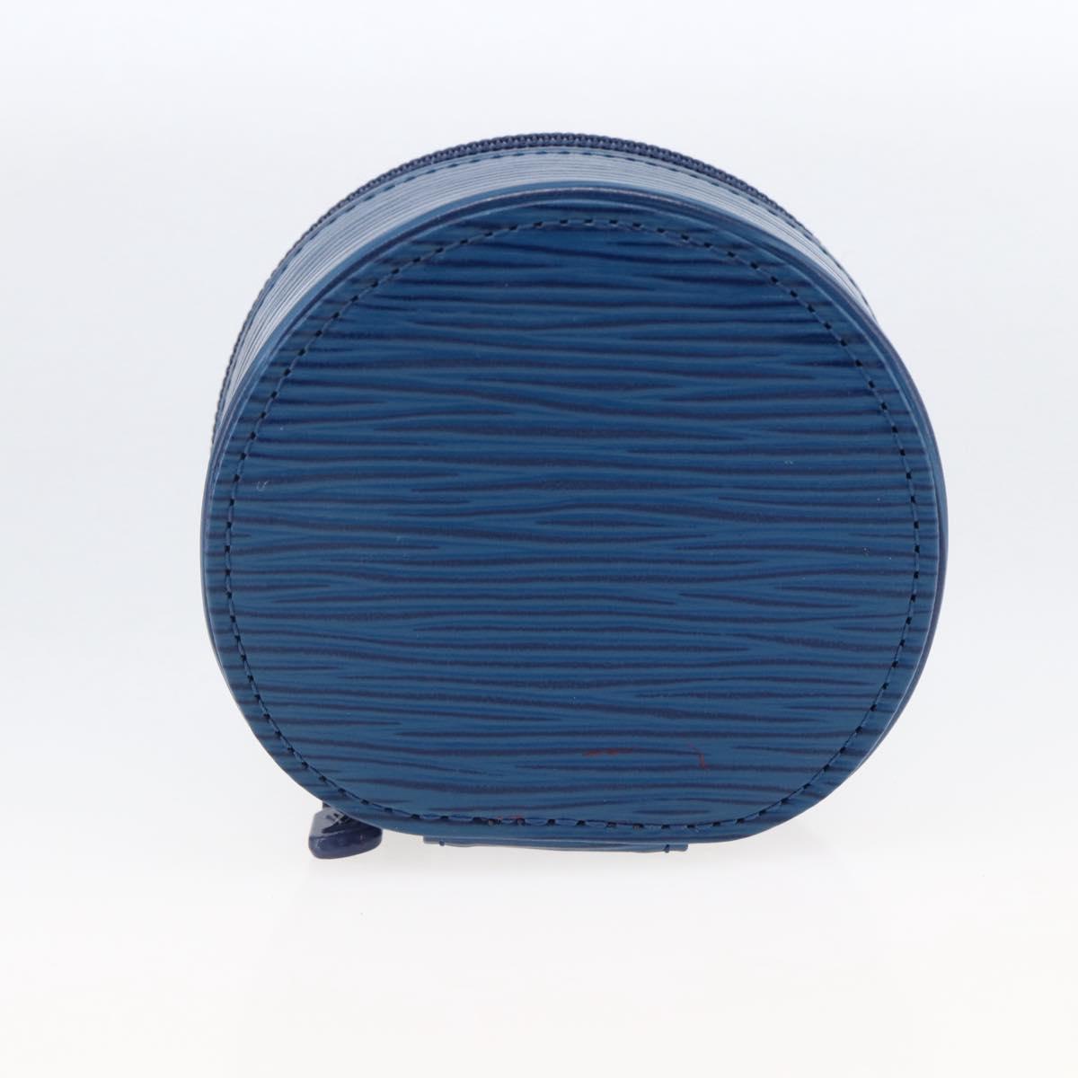 LOUIS VUITTON Epi Ecrin Bijou 8 Jewelry Box Blue M48215 LV Auth ARZ259