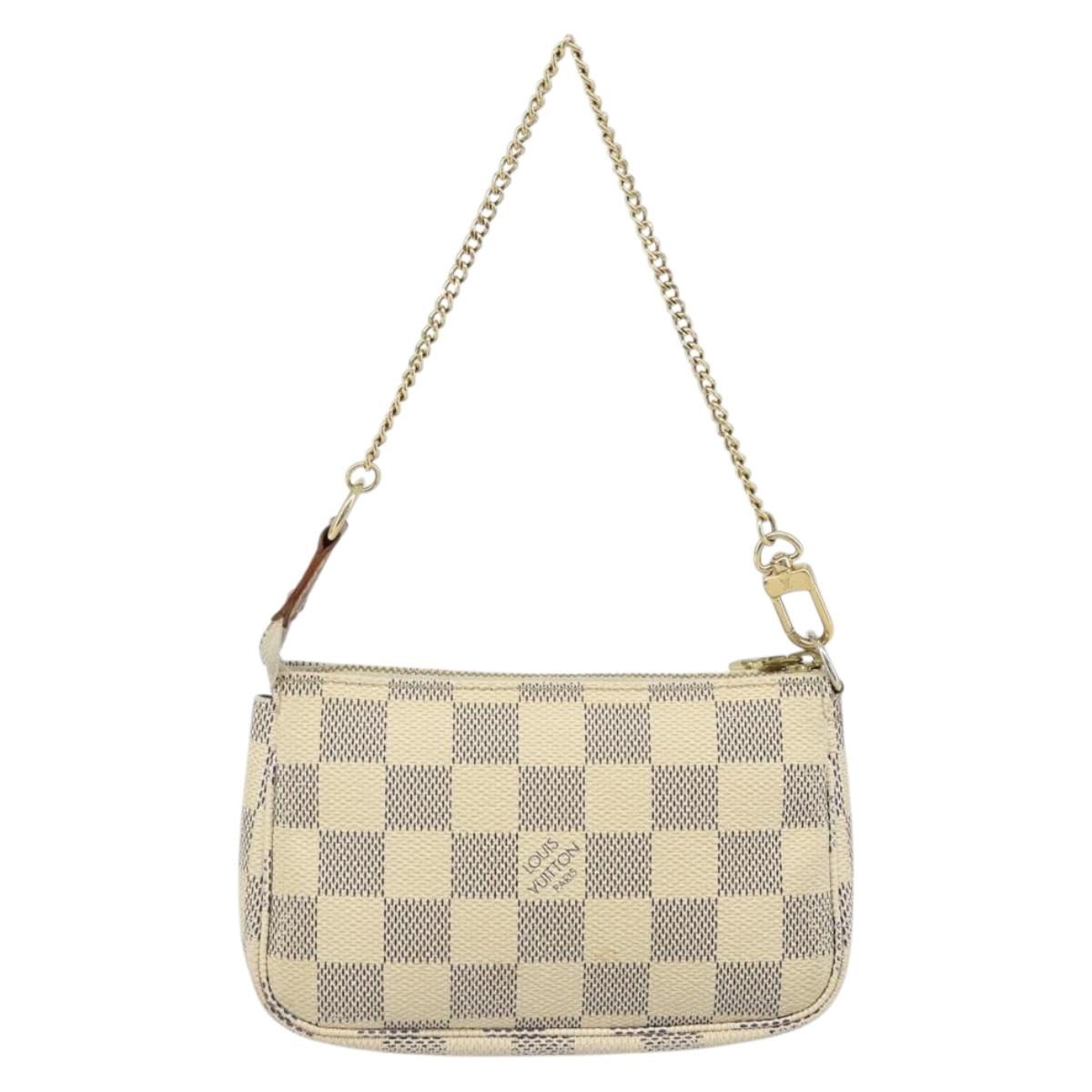 LOUIS VUITTON Damier Azur Mini Pochette Accessoires Pouch N63005 LV Auth ARZ260