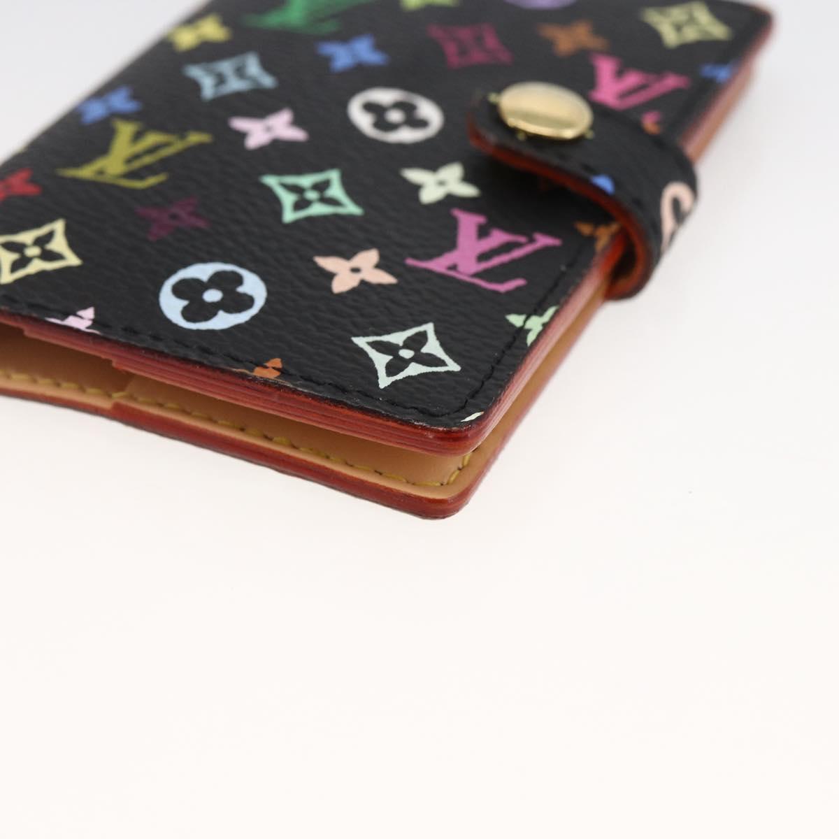 LOUIS VUITTON Multicolor Carnet de Val Mini Agenda Day Black M92652 Auth ARZ264V