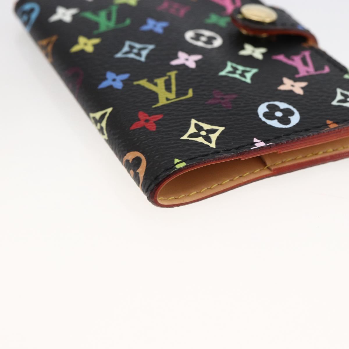 LOUIS VUITTON Multicolor Carnet de Val Mini Agenda Day Black M92652 Auth ARZ264V