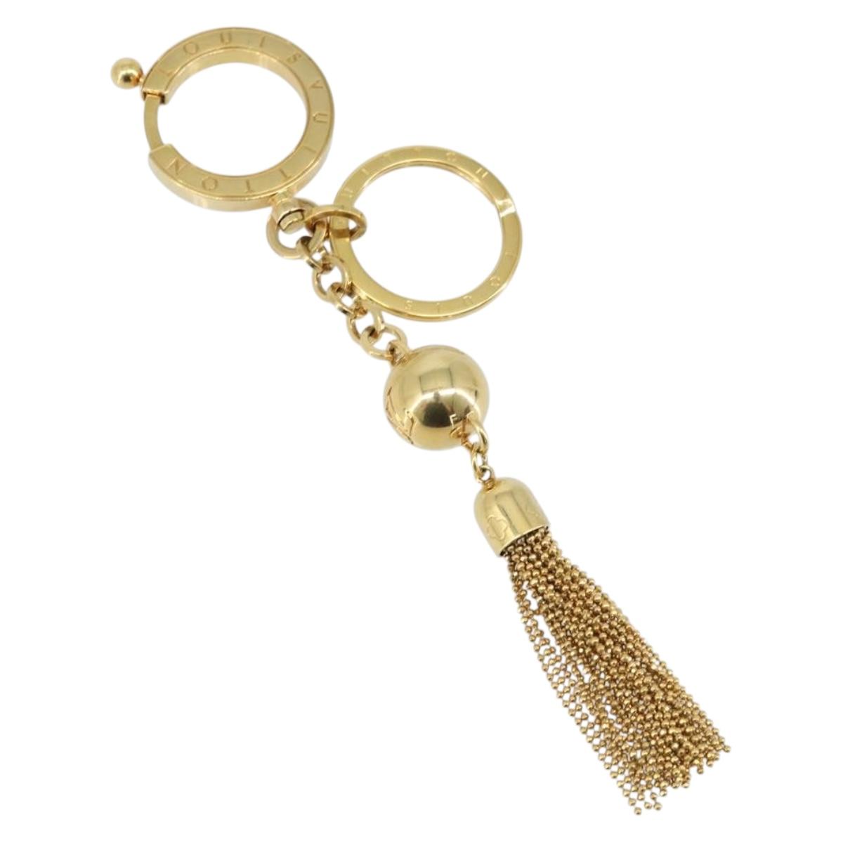 LOUIS VUITTON Porte Cles Swing Key Holder metal Gold Tone M65997 LV Auth ARZ269V