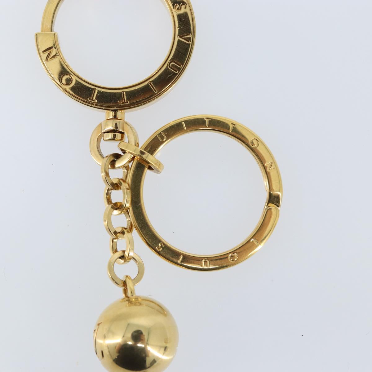 LOUIS VUITTON Porte Cles Swing Key Holder metal Gold Tone M65997 LV Auth ARZ269V
