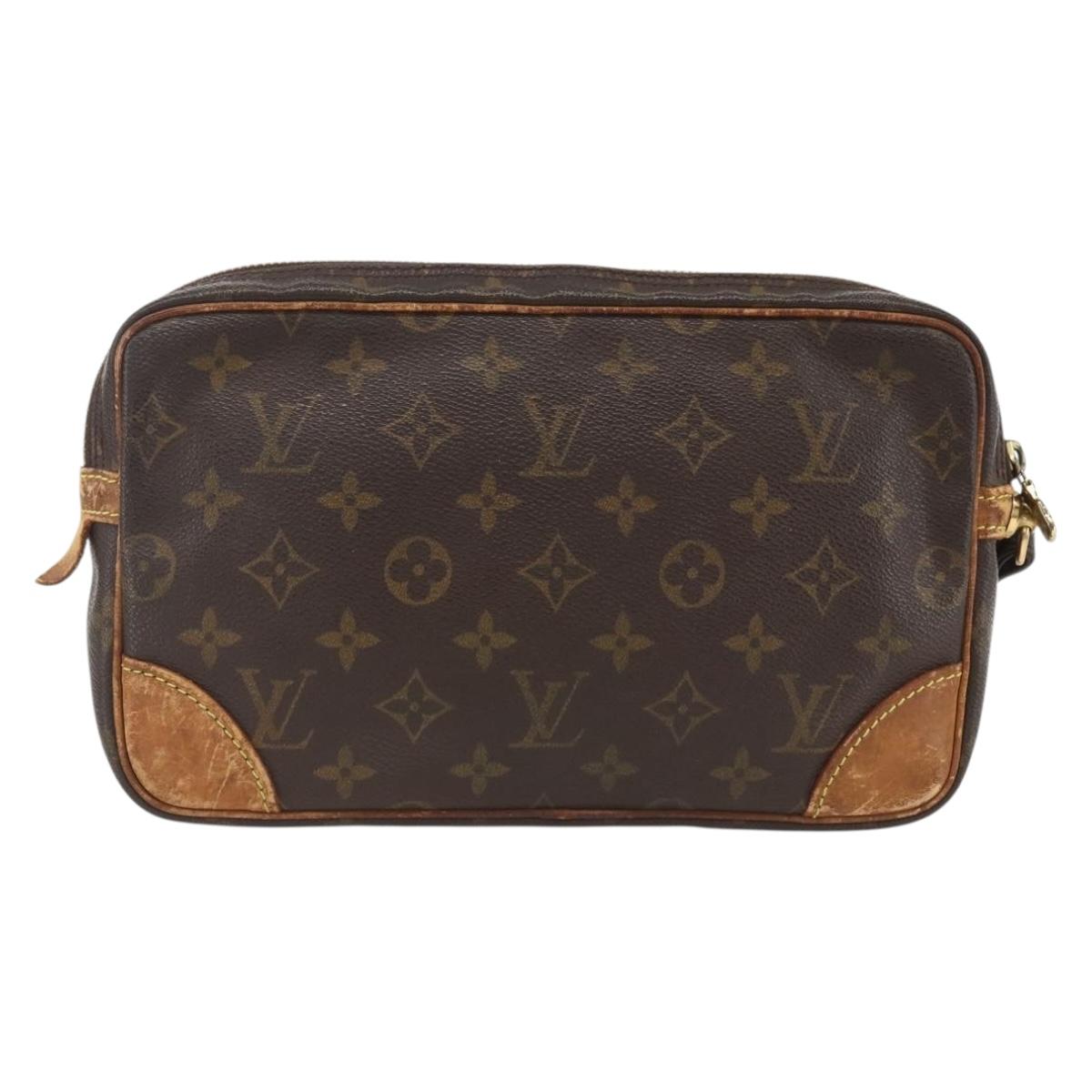 LOUIS VUITTON Monogram Marly Dragonne GM Clutch Bag M51825 LV Auth ARZ278