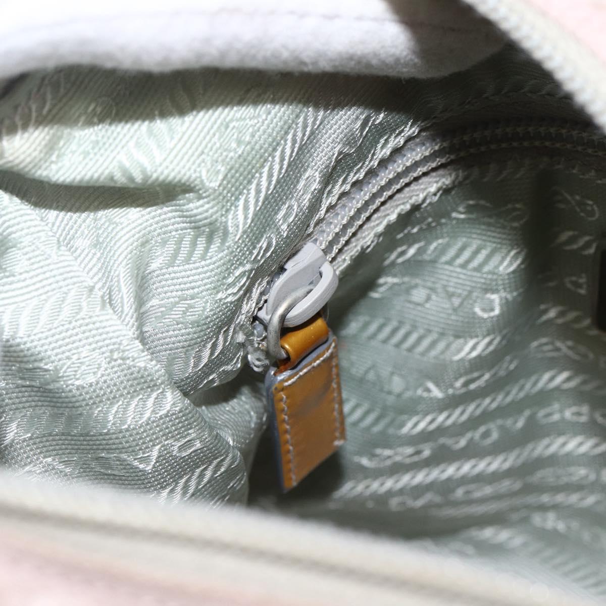 PRADA Shoulder Bag Nylon Pink Silver Auth ARZ292