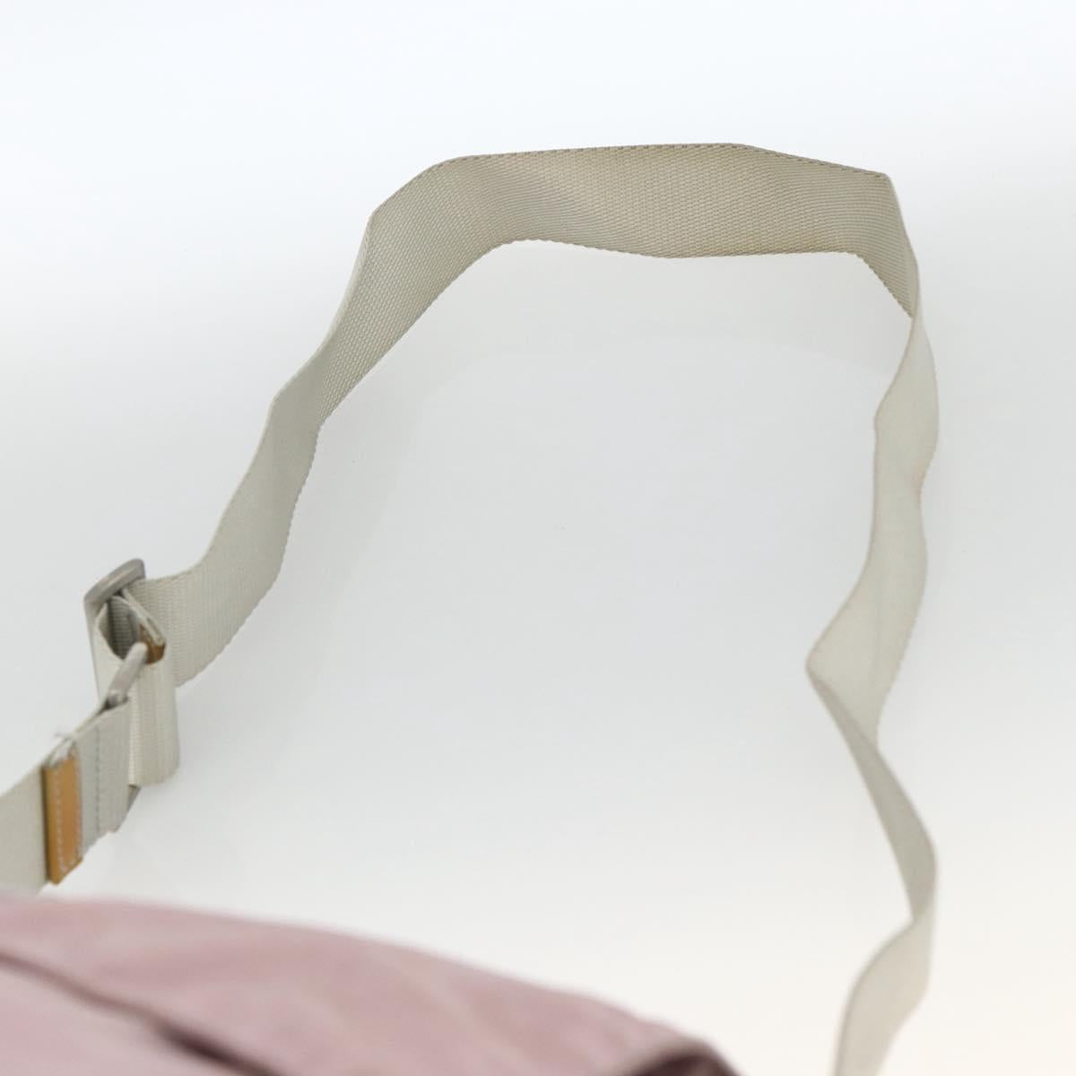 PRADA Shoulder Bag Nylon Pink Silver Auth ARZ292
