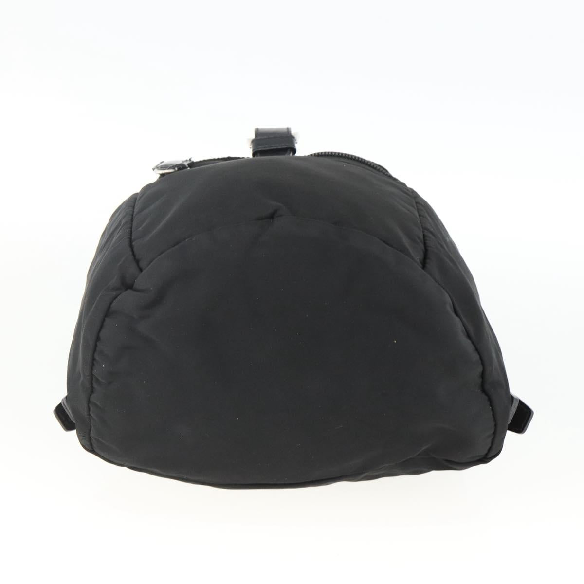 PRADA Backpack Nylon Black Silver Auth ARZ295A