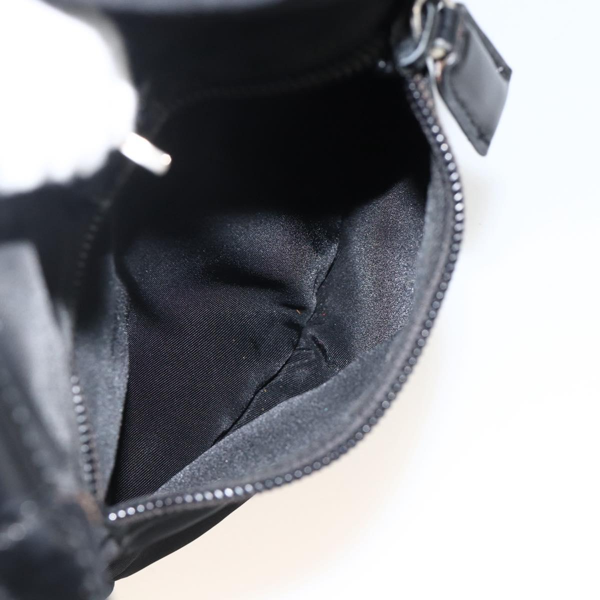 PRADA Backpack Nylon Black Silver Auth ARZ295A