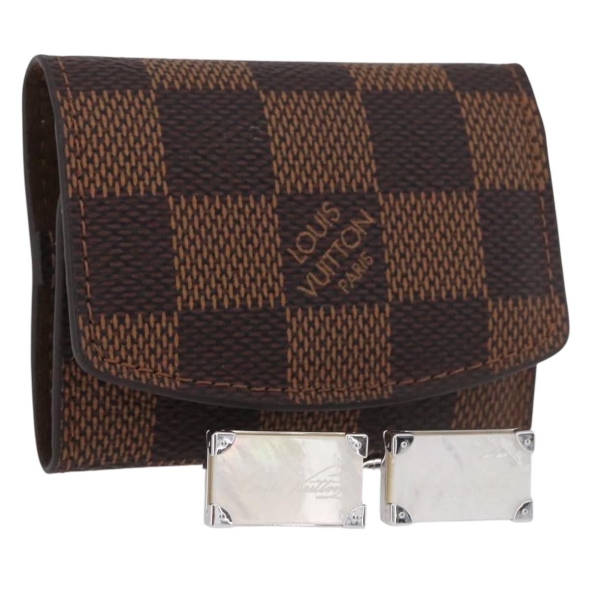 LOUIS VUITTON Damier Ebene Bouton de Manchette Senior Tulle M65737 Auth ARZ304