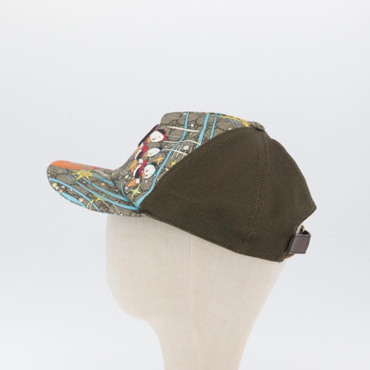 GUCCI GG Supreme GUCCIxDisney Cap PVC Beige 648843 Auth ARZ306M