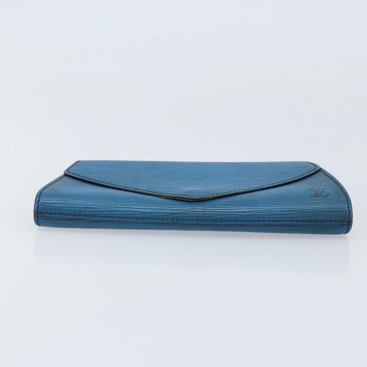 LOUIS VUITTON Epi Art Deco Clutch Bag Blue M52635 LV Auth ARZ317