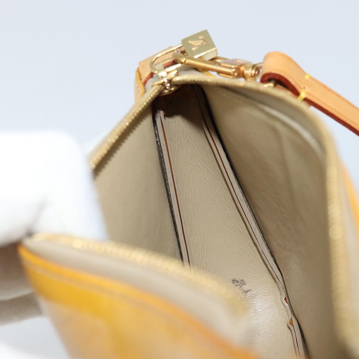LOUIS VUITTON Monogram Vernis Lexington Pouch Beige M91010 LV Auth ARZ319