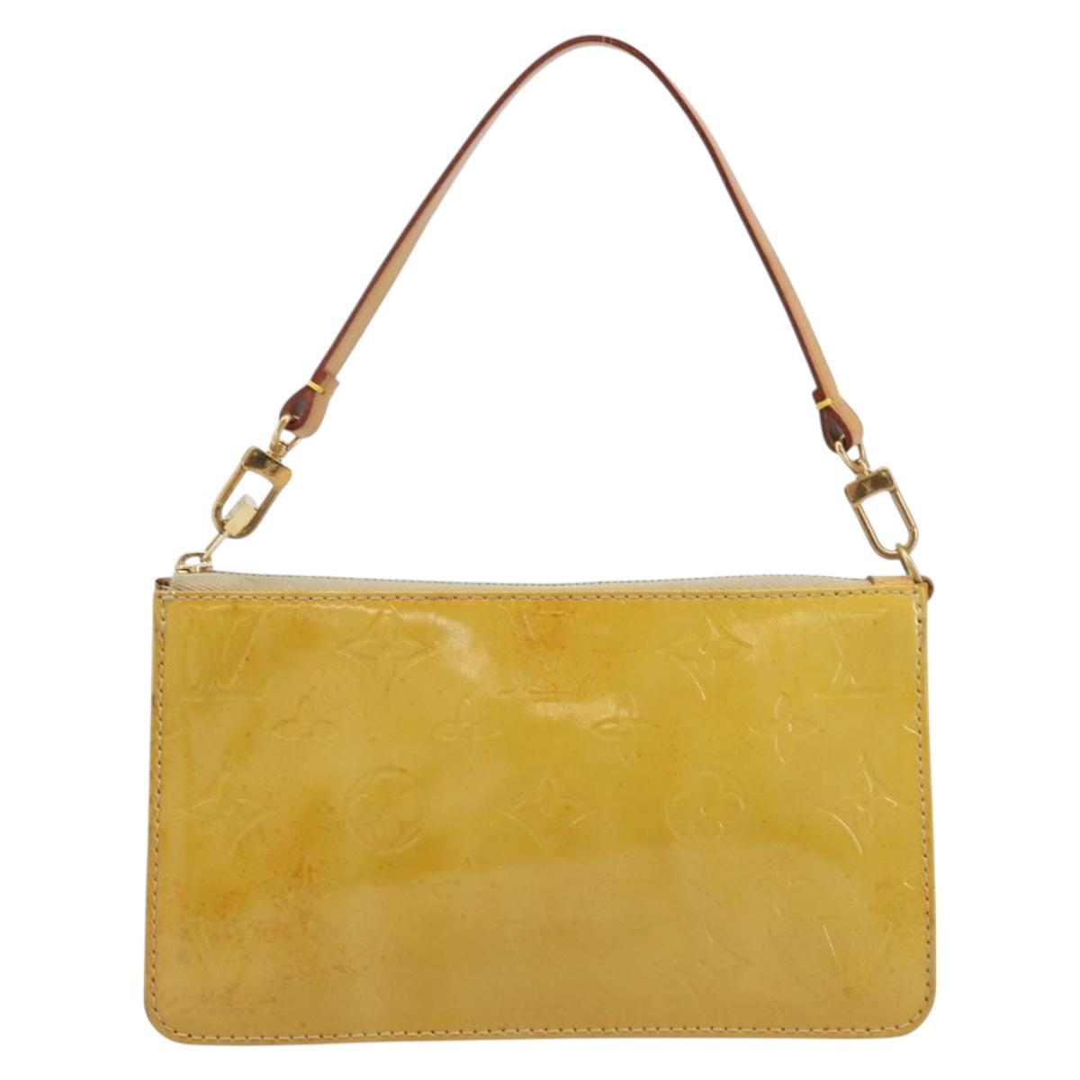 LOUIS VUITTON Monogram Vernis Lexington Pouch Beige M91010 LV Auth ARZ319