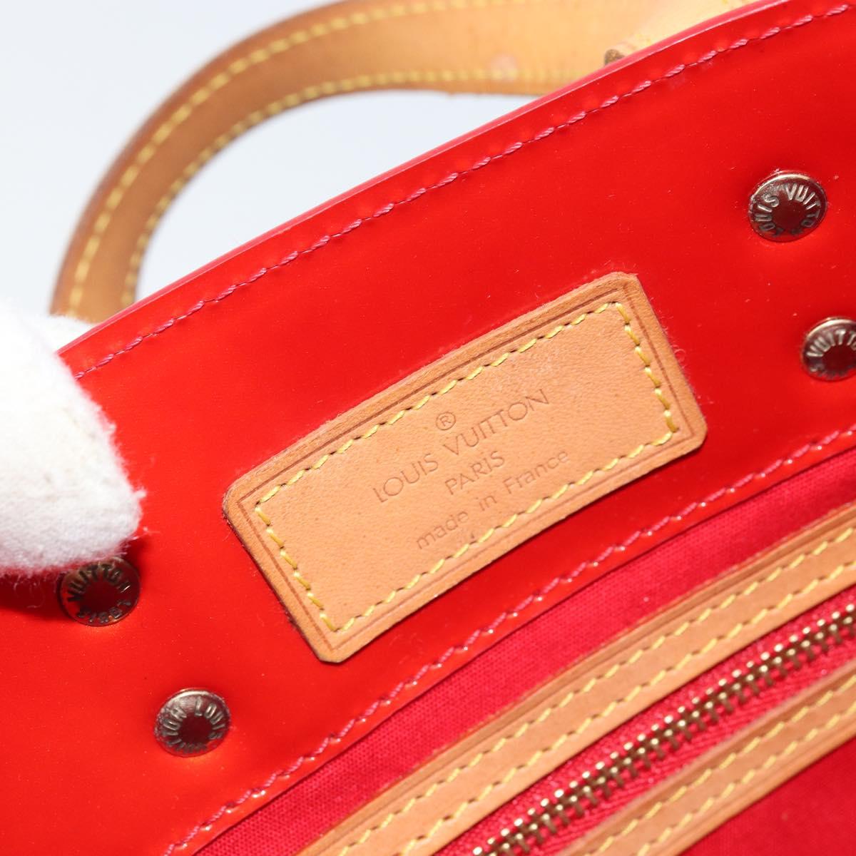 LOUIS VUITTON Monogram Vernis Reade PM Hand Bag Red Rouge M91088 LV Auth ARZ320