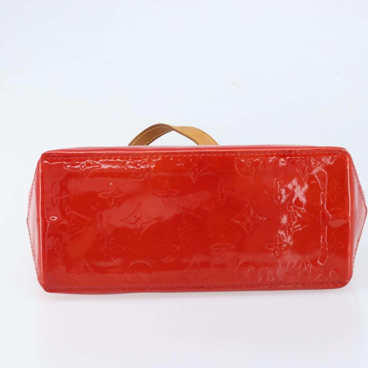 LOUIS VUITTON Monogram Vernis Reade PM Hand Bag Red Rouge M91088 LV Auth ARZ320
