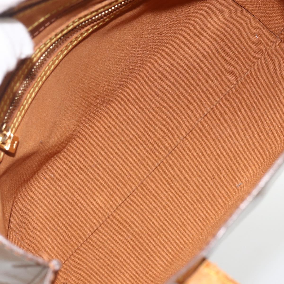 LOUIS VUITTON Monogram Vernis Reade PM Hand Bag Bronze M91146 LV Auth ARZ321