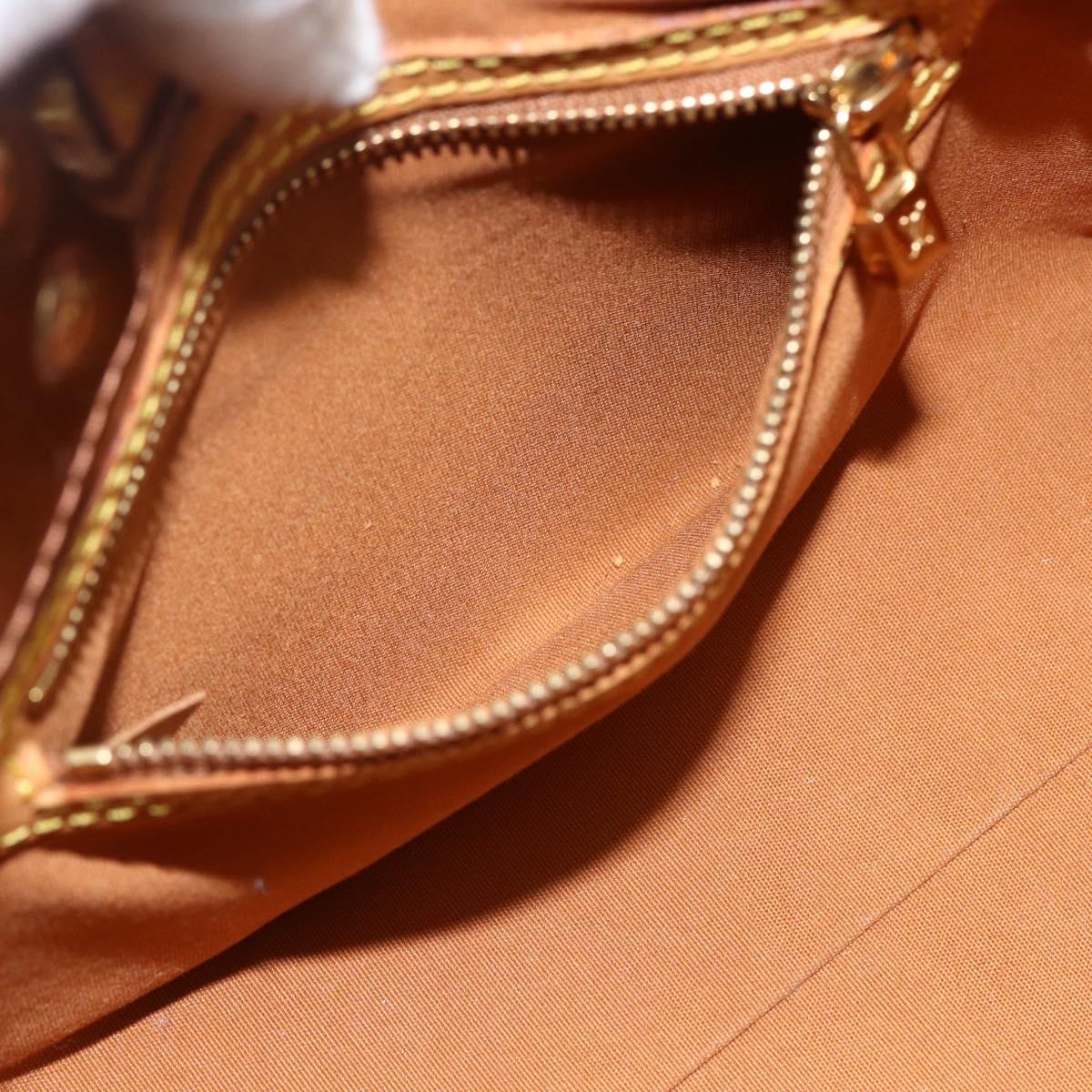 LOUIS VUITTON Monogram Vernis Reade PM Hand Bag Bronze M91146 LV Auth ARZ321