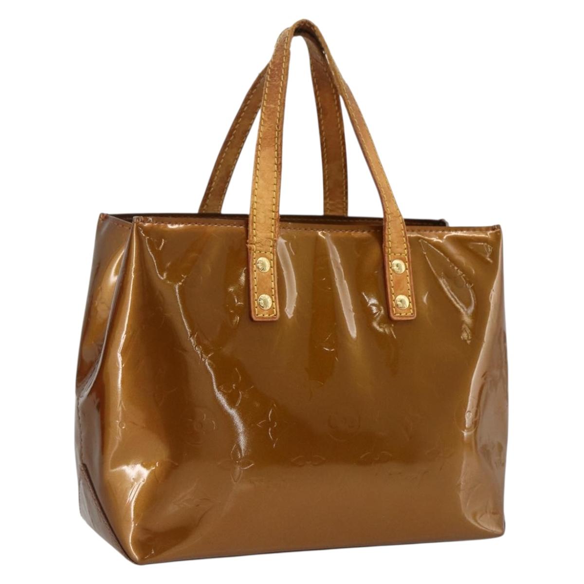 LOUIS VUITTON Monogram Vernis Reade PM Hand Bag Bronze M91146 LV Auth ARZ321
