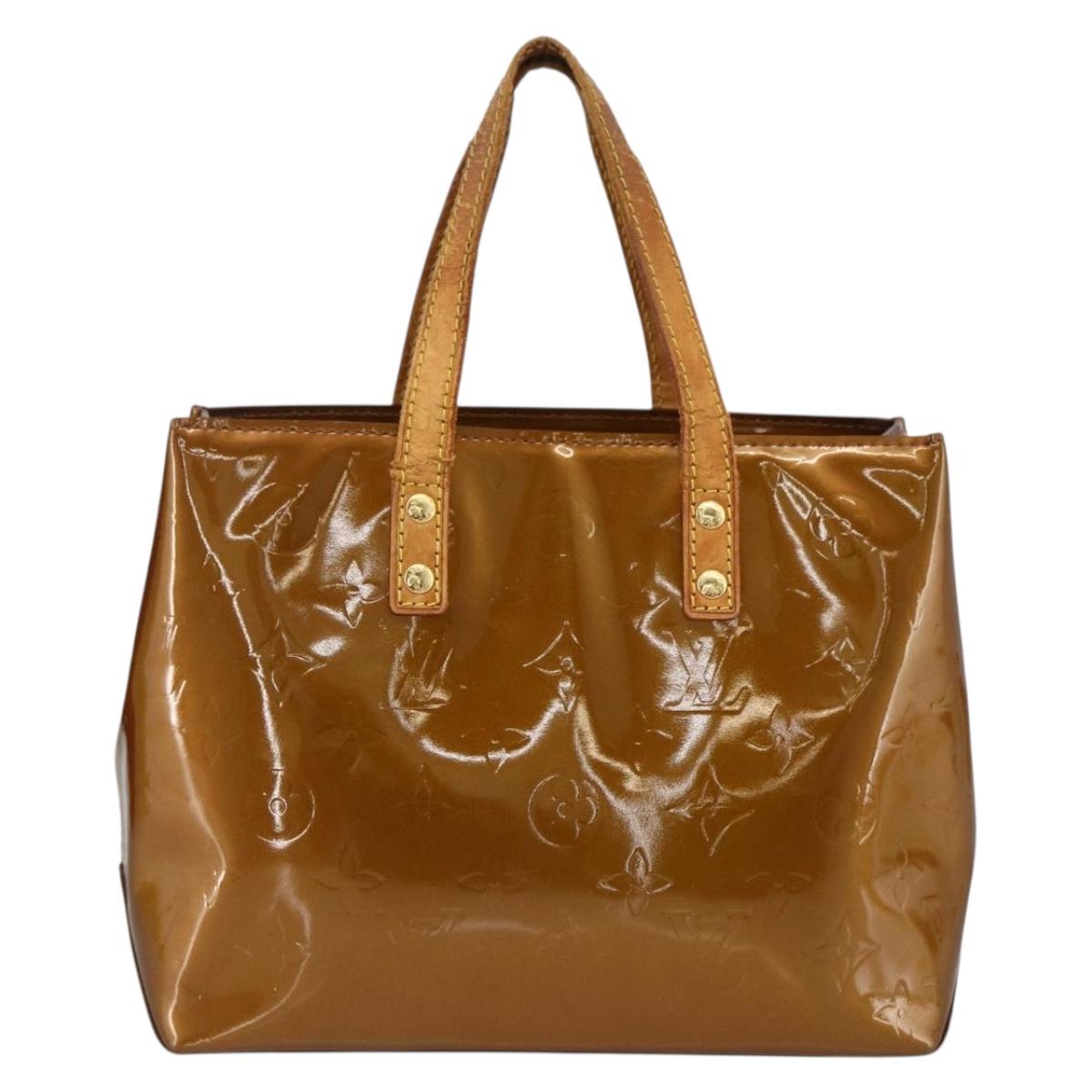 LOUIS VUITTON Monogram Vernis Reade PM Hand Bag Bronze M91146 LV Auth ARZ321