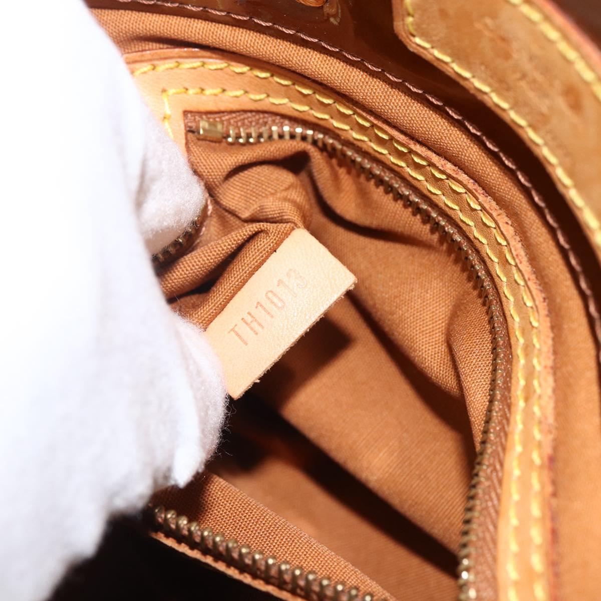 LOUIS VUITTON Monogram Vernis Reade PM Hand Bag Bronze M91146 LV Auth ARZ321