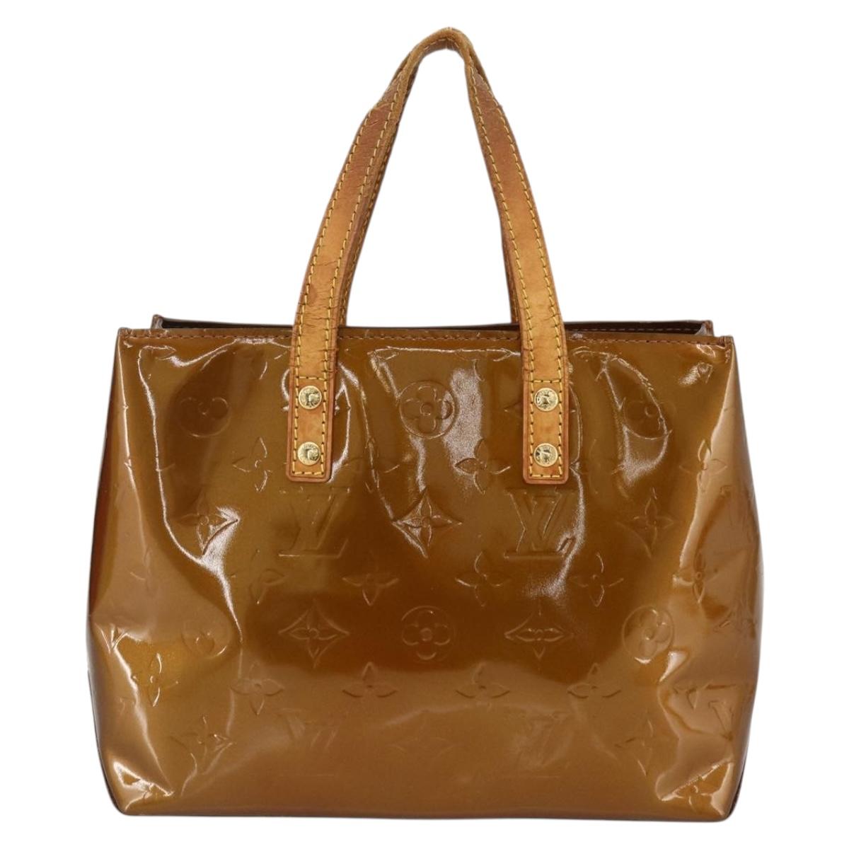 LOUIS VUITTON Monogram Vernis Reade PM Hand Bag Bronze M91146 LV Auth ARZ321