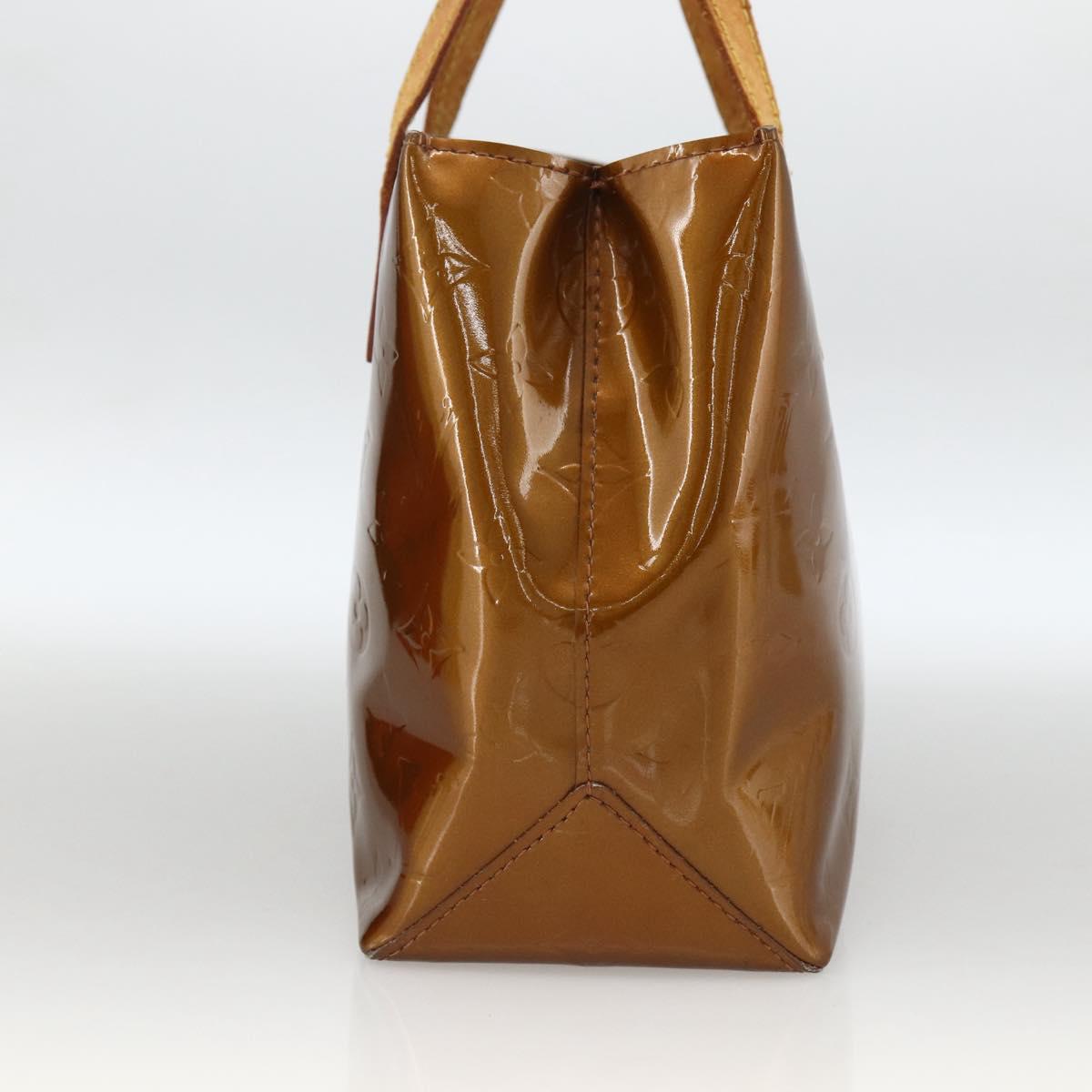 LOUIS VUITTON Monogram Vernis Reade PM Hand Bag Bronze M91146 LV Auth ARZ321